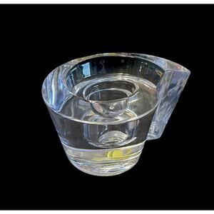 VTG Miller Rogaska Candle Holder Spiral Vortex Crystal Glass Collectible